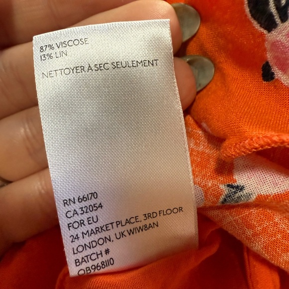 Free People Like A Lady Mini Dress Orange Combo - Picture 12 of 13